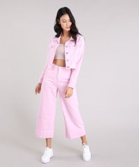 Jaqueta-Jeans-Feminina-Cropped-com-Bolsos-Rosa-9264228-Rosa_3