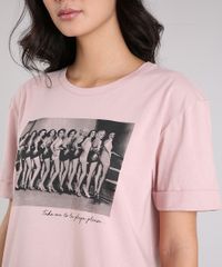 T-shirt-Feminina-Manga-Curta-com-Estampa--Take-Me-To-La-Playa-Please-----Rose-9264235-Rose_5