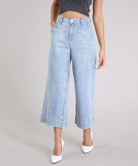 Calca-Jeans-Feminina-Pantacourt-Cintura-Alta-Azul-Claro-9264227-Azul_Claro_1