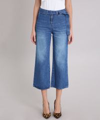 Calca-Jeans-Feminina-Pantacourt-com-Cinto-Azul-Medio-9223001-Azul_Medio_1