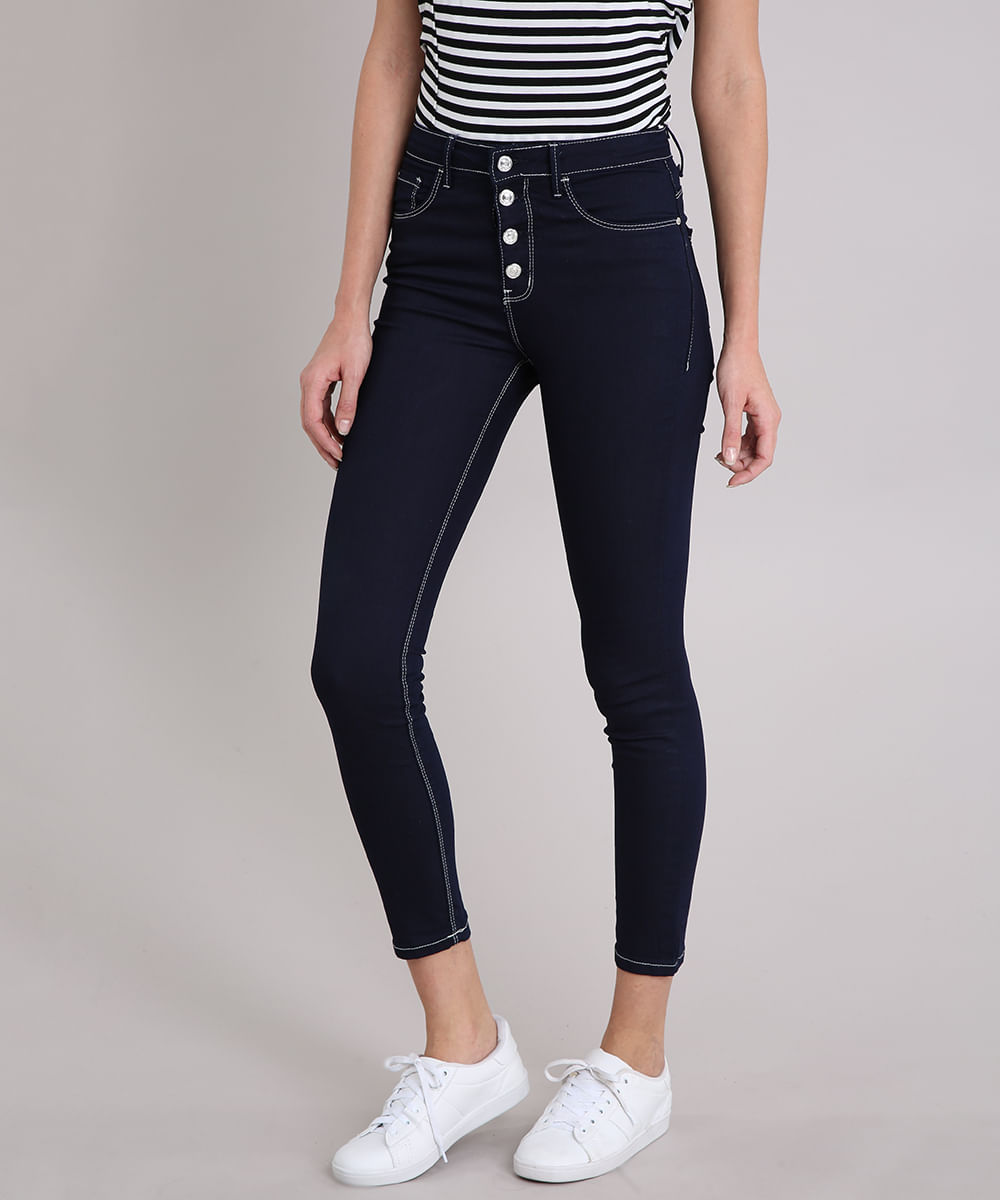 calça jeans feminina cintura alta infantil