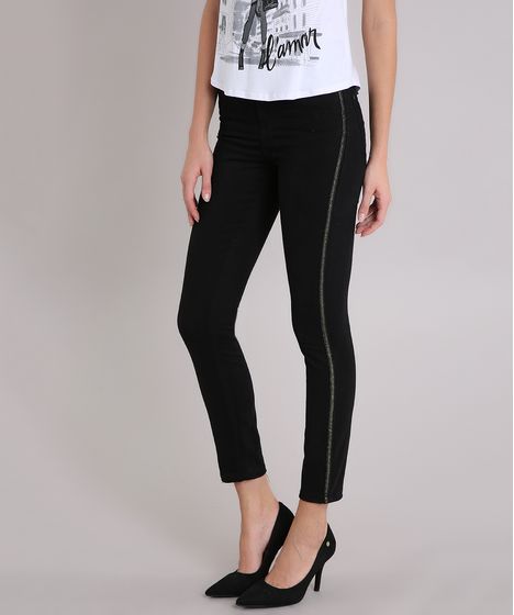 calça preta lurex