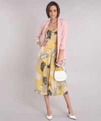 Macacao-Feminino-Pantacourt-Estampado-de-Folhagem-Alcas-Finas-Decote-V-Amarelo-9219582-Amarelo_3