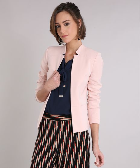 Blazer-Feminino-Acinturado-com-Recortes-Rose-8890182-Rose_1
