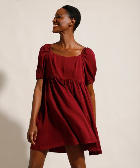 Vestido-de-Viscose-Curto-Manga-Bufante-Mindset-Vinho-9994586-Vinho_1
