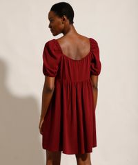 Vestido-de-Viscose-Curto-Manga-Bufante-Mindset-Vinho-9994586-Vinho_2