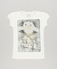 Blusa-Infantil--I-See-Flowers-in-You--Manga-Curta-Decote-Redondo-em-Algodao---Sustentavel-Off-White-9215949-Off_White_1