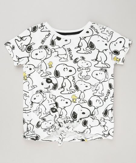 Blusa-Infantil-Estampada-Snoopy-com-No-Manga-Curta-Decote-Redondo-em-Algodao---Sustentavel-Off-White-9175394-Off_White_1