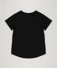 Blusa-Infantil-Snoopy-Manga-Curta-Decote-Redondo-em-Algodao---Sustentavel-Preta-9175397-Preto_2
