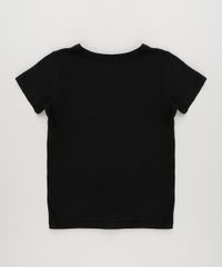 Blusa-Infantil-Snoopy-com-No-Manga-Curta-Decote-Redondo-em-Algodao---Sustentavel-Preta-9175396-Preto_2