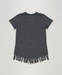 Blusa-Infantil--Sweet-But-Strong--com-Franjas-Manga-Curta-Decote-Redondo-em-Algodao---Sustentavel-Cinza-Mescla-Escuro-9141770-Cinza_Mescla_Escuro_2