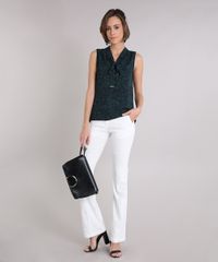 Regata-Feminina-Estampada-de-Folhagem-com-Gola-Laco--Verde-9109060-Verde_3