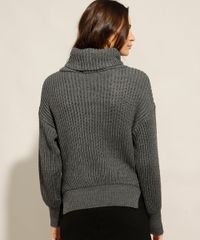 Sueter-de-Trico-com-Fendas-Gola-Alta-Cinza-Mescla-Escuro-9985965-Cinza_Mescla_Escuro_2 Sueter-de-Trico-com-Fendas-Gola-Alta-Cinza-Mescla-Escuro-9985965-Cinza_Mescla_Escuro_2