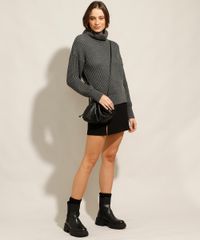 Sueter-de-Trico-com-Fendas-Gola-Alta-Cinza-Mescla-Escuro-9985965-Cinza_Mescla_Escuro_3 Sueter-de-Trico-com-Fendas-Gola-Alta-Cinza-Mescla-Escuro-9985965-Cinza_Mescla_Escuro_3