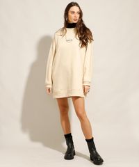 Vestido-Oversized-de-Moletom-Curto-Manga-Longa-Bege-Claro-9990062-Bege_Claro_3