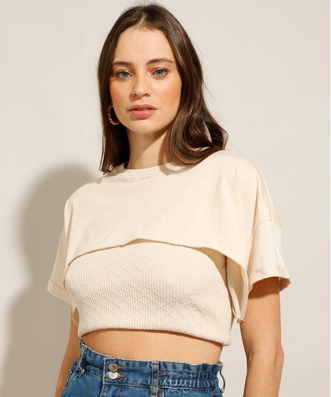 Camiseta-Super-Cropped-Arm-Warmer-de-Algodao-Manga-Curta-Decote-Redondo-Bege-Claro-9993914-Bege_Claro_1