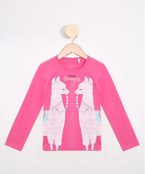 Blusa-Infantil-Lhamas-Manga-Longa-Pink-9989080-Pink_1