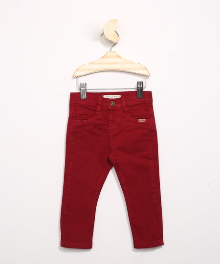Calca-Infantil-Skinny-de-Sarja-com-Bolsos-Vermelha-1-8379225-Vermelho_1_1