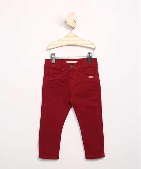 Calca-Infantil-Skinny-de-Sarja-com-Bolsos-Vermelha-1-8379225-Vermelho_1_1