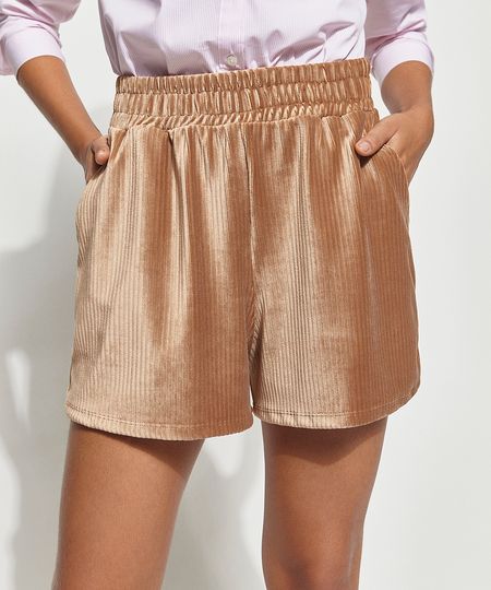 Short-de-Plush-Veludo-Cotele-Canelado-com-Bolsos-Cintura-Alta-Mindset-Caramelo-9993895-Caramelo_1