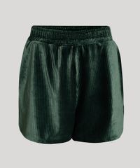 Short-de-Plush-Veludo-Cotele-Canelado-com-Bolsos-Cintura-Alta-Mindset-Verde-Escuro-9993895-Verde_Escuro_7 Short-de-Plush-Veludo-Cotele-Canelado-com-Bolsos-Cintura-Alta-Mindset-Verde-Escuro-9993895-Verde_Escuro_7