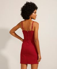 Vestido-de-Sarja-Curto-com-Pences-Alca-Fina-Decote-Reto-Vermelho-9991482-Vermelho_2