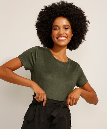 Blusa-de-Suede-com-Ziper-Manga-Curta-Decote-Redondo-Verde-Militar-1-9510310-Verde_Militar_1_1