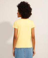 Camiseta-de-Algodao-Tigre-e-Lua-Manga-Curta-Decote-Redondo-Amarelo-9994271-Amarelo_4