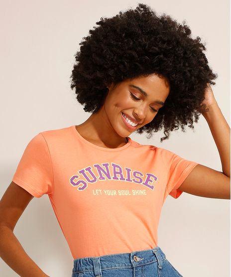 Camiseta-de-Algodao--Sunrise--Manga-Curta-Decote-Redondo-Coral-9994270-Coral_1