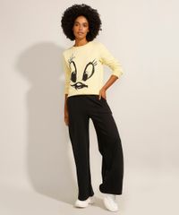 Blusao-de-Moletom-Piu-Piu-Decote-Redondo-Amarelo-Claro-9985214-Amarelo_Claro_3
