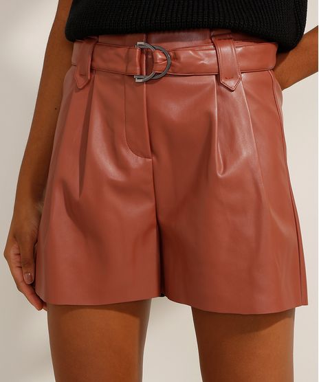 Short-Clochard-Cintura-Super-Alta-com-Pregas-e-Cinto-Rosa-Escuro-9980669-Rosa_Escuro_1