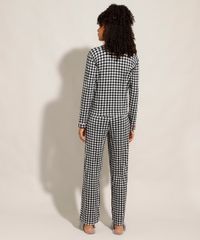 Pijama-Camisa-Manga-Longa-Tal-Mae-Tal-Filha-Estampado-Xadrez-Vichy-com-Vivo-Contrastante-Preto-9982966-Preto_2