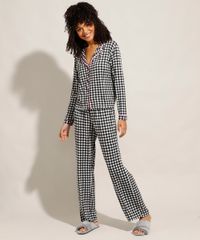 Pijama-Camisa-Manga-Longa-Tal-Mae-Tal-Filha-Estampado-Xadrez-Vichy-com-Vivo-Contrastante-Preto-9982966-Preto_3