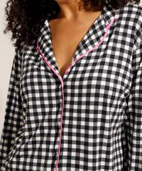 Pijama-Camisa-Manga-Longa-Tal-Mae-Tal-Filha-Estampado-Xadrez-Vichy-com-Vivo-Contrastante-Preto-9982966-Preto_4