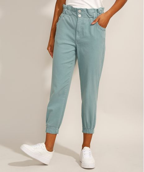 Calca-Mom-Jogger-de-Sarja-Cintura-Alta-Verde-9992522-Verde_1