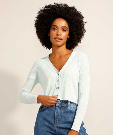 Cardigan-Cropped-de-Trico-Canelado-Verde-9985808-Verde_1