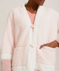 Roupao-de-Fleece-com-Botoes-e-Bolsos-Rosa-9974119-Rosa_4