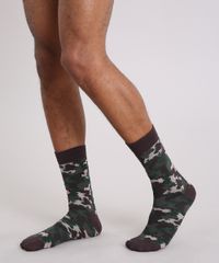 Meia-Masculina-Cano-Alto-Estampada-Camuflada-Marrom-8741228-Marrom_2