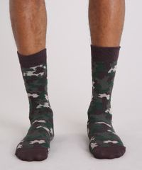 Meia-Masculina-Cano-Alto-Estampada-Camuflada-Marrom-8741228-Marrom_4