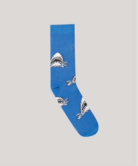 Meia-Masculina-Cano-Alto-Divertida-Tubaroes-Azul-Royal-9167599-Azul_Royal_1
