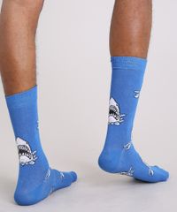 Meia-Masculina-Cano-Alto-Divertida-Tubaroes-Azul-Royal-9167599-Azul_Royal_3