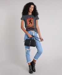 Blusa-Feminina-Harry-Potter-Grifinoria-Manga-Curta-Decote-Redondo-Cinza-Mescla-Escuro-9132652-Cinza_Mescla_Escuro_3