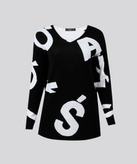 Sueter-Feminino-Estampado-em-Trico-Manga-Longa-Decote-V-Preto-9174964-Preto_5