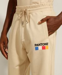 Calca-Relaxed-Jogger-de-Moletom-Cartela-de-Cores-com-Cordao-e-Bolsos-Pantone-Kaki-9988114-Kaki_4