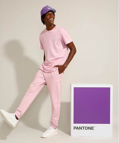 Calca-Relaxed-Jogger-de-Moletom-com-Cordao-e-Bolsos-Pantone-Rosa-9988113-Rosa_1
