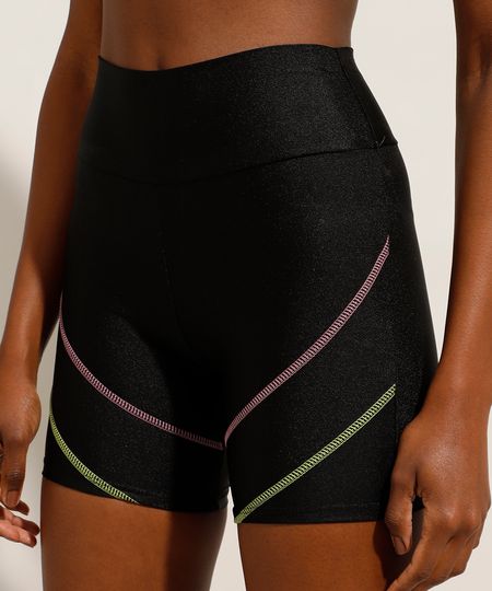 Short-Esportivo-Ace-com-Costuras-Coloridas-Preto-9990470-Preto_1 Short-Esportivo-Ace-com-Costuras-Coloridas-Preto-9990470-Preto_1