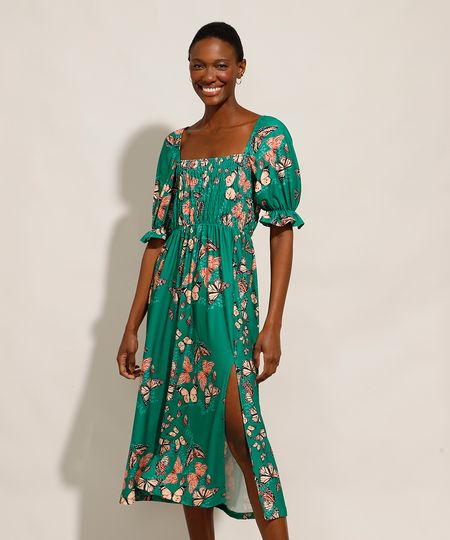 Vestido-Estampado-de-Borboletas-Tal-Mae-Tal-Filha-com-Fenda-Midi-Manga-Bufante-Verde-9985081-Verde_1 Vestido-Estampado-de-Borboletas-Tal-Mae-Tal-Filha-com-Fenda-Midi-Manga-Bufante-Verde-9985081-Verde_1