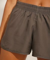 Short de Corrida Feminino Running Chumbo detalhe cintura