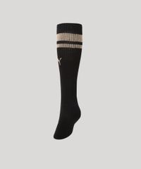 Meia Cano Alto 3/4 Atoalhada Preta Puma Lateral