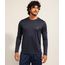 Camiseta Esportiva Masculina Manga Longa Azul